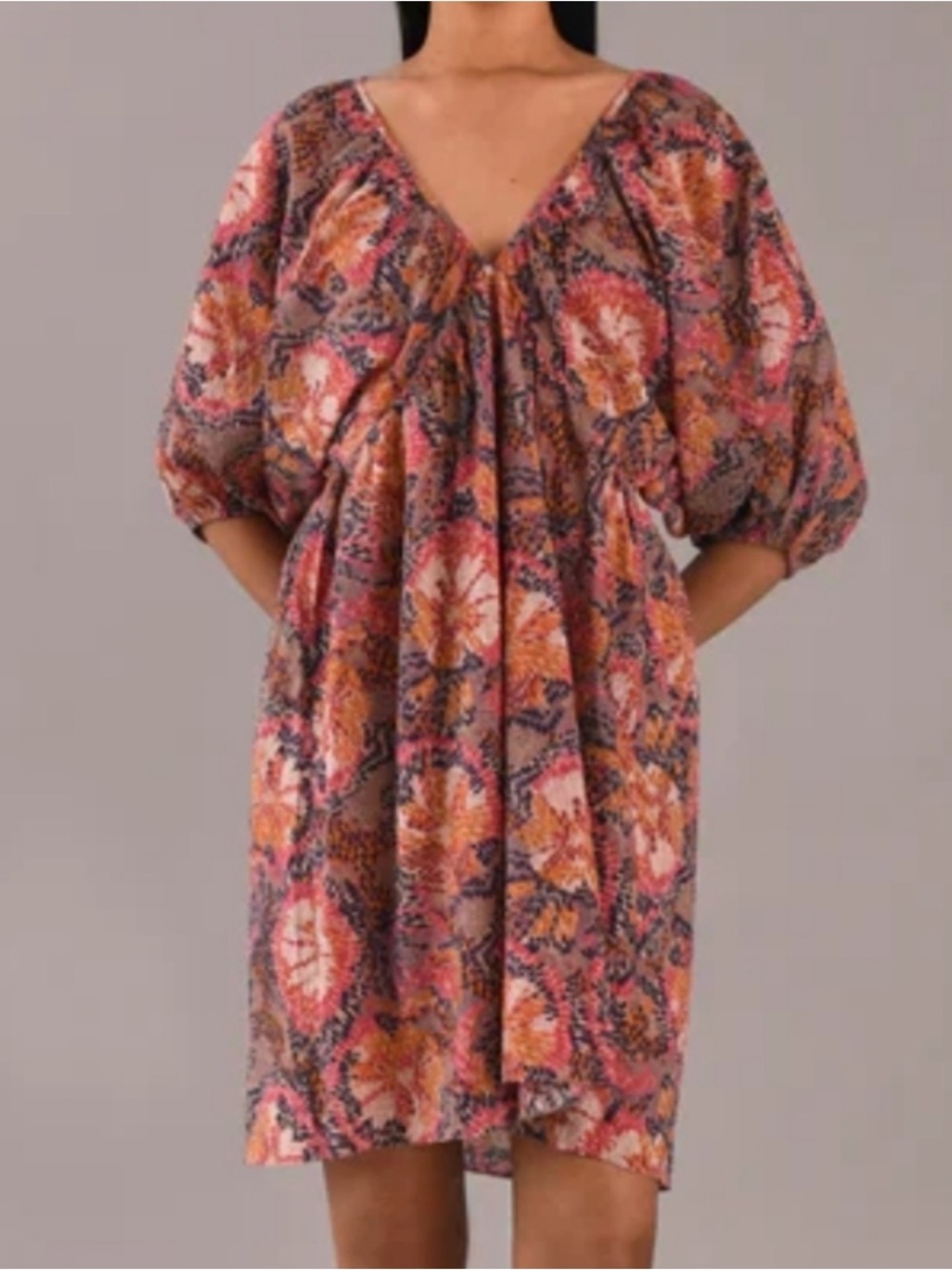 Chufy Olivia Mini Dress Lacar Brown Size Small Cotton Cruise Vacation Summer
